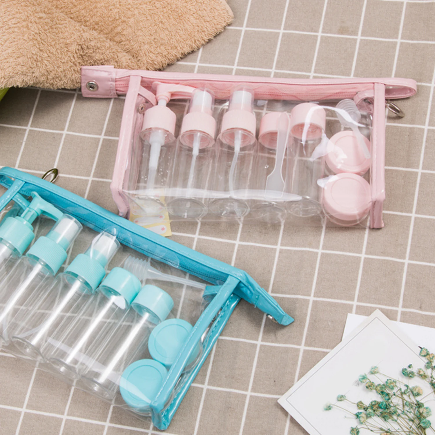 11 Pcs Portable Empty Travel Bottles Set Shampoo Liquid Cosmetic Toiletries Perfume Eye Cream Transparent Refillable Bottle Set
11 Pcs Portable Empty Travel Bottles Set Shampoo Liquid Cosmetic Toiletries Perfume Eye Cream Transparent Refillable Bottle Set