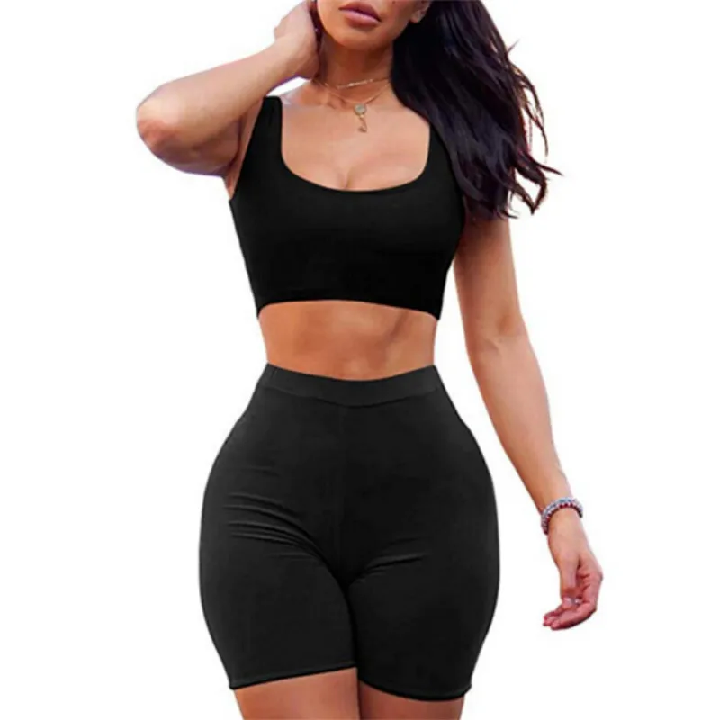 Summer Women Bodycon Two Piece Set Tops Shorts Pure Color Stylish Simple Femme's Set Top Shorts Set Sleeveless Vest Tank Outfits
Summer Women Bodycon Two Piece Set Tops Shorts Pure Color Stylish Simple Femme's Set Top Shorts Set Sleeveless Vest Tank Outfits
