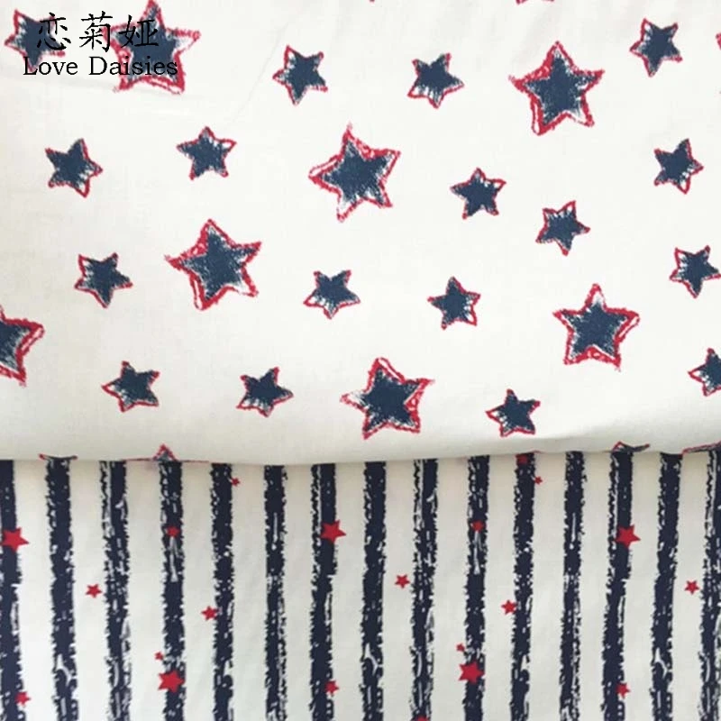 100% cotton twill cloth nordic wind cartoon black stars and stripe DIY for kid bedding cushion handwork quliting fabrics sewing
100% cotton twill cloth nordic wind cartoon black stars and stripe DIY for kid bedding cushion handwork quliting fabrics sewing