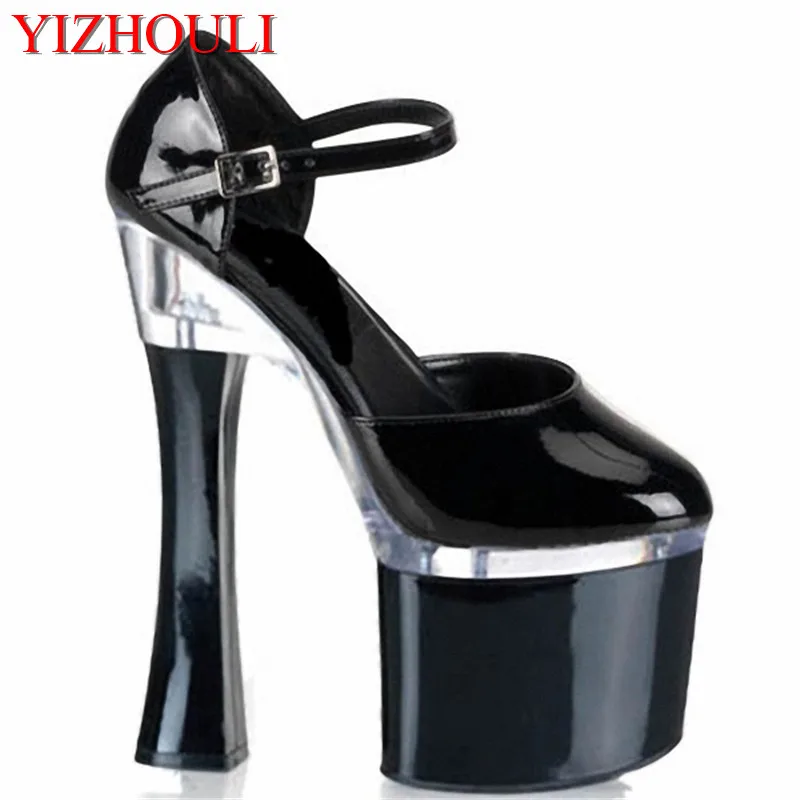 18cm sexy baotou super high heels, stage style high heel shoes, black patent leather paint, dance shoes
18cm sexy baotou super high heels, stage style high heel shoes, black patent leather paint, dance shoes