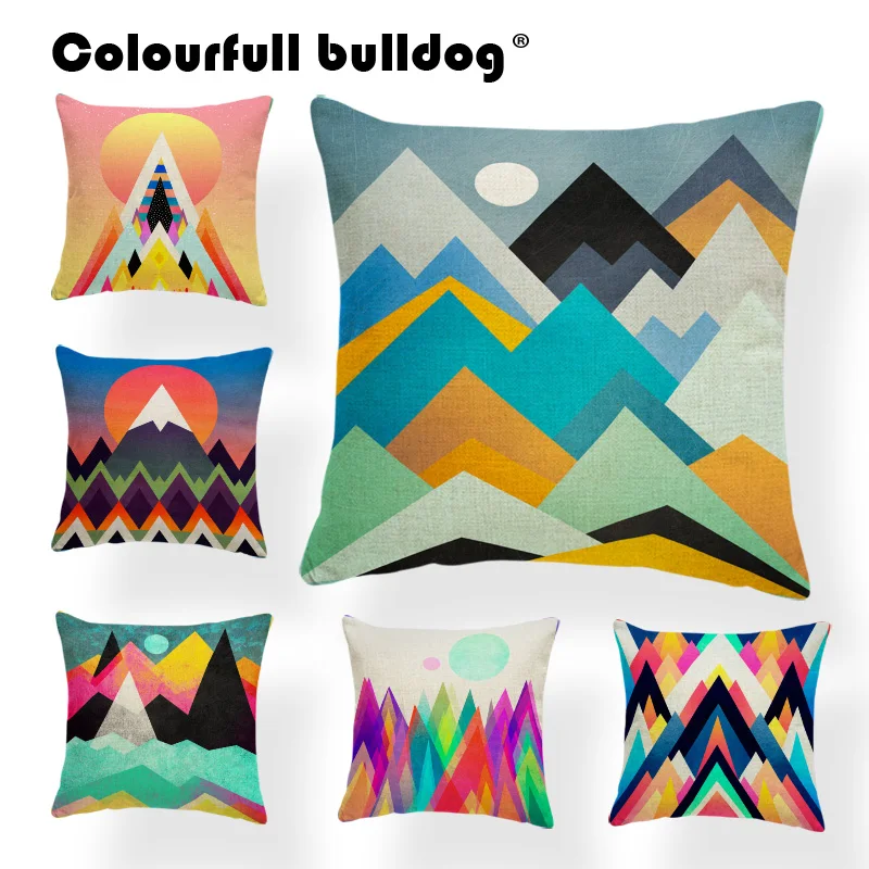 Abstract Geometric Pattern Cushion Moon Mountain Peak Lake Art Pillow 45X45Cm Polyester Decoration Living Room Custom Pillowcase
Abstract Geometric Pattern Cushion Moon Mountain Peak Lake Art Pillow 45X45Cm Polyester Decoration Living Room Custom Pillowcase