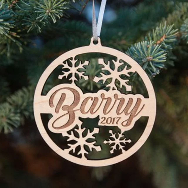 Personalized Engraved Wooden Christmas Ornament - Engraved Wooden snowflake Gift Tag - Custom Christams gift
Personalized Engraved Wooden Christmas Ornament - Engraved Wooden snowflake Gift Tag - Custom Christams gift