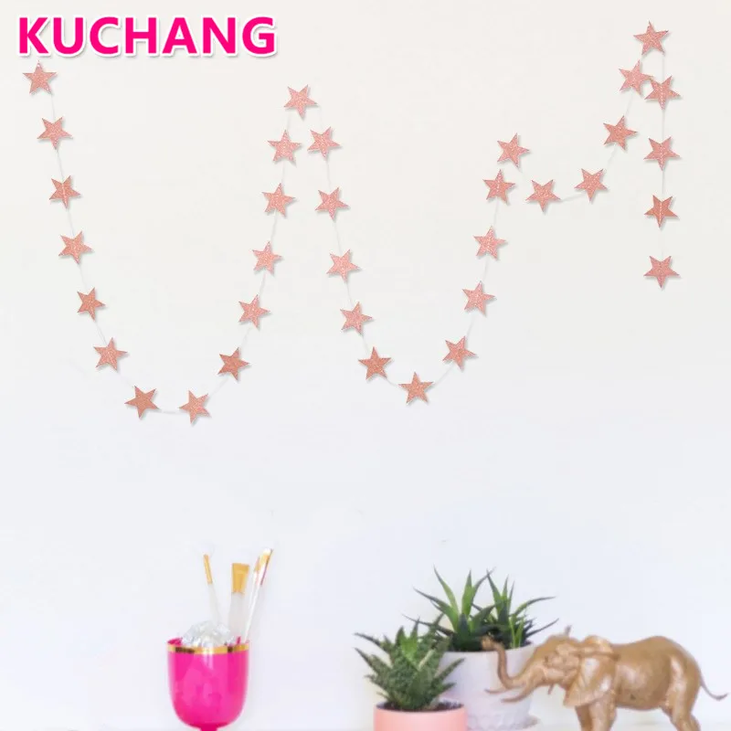 Фото 1 Набор бумажных баннеров со звездным диском гирлянда на день рождения цепочке (купить)