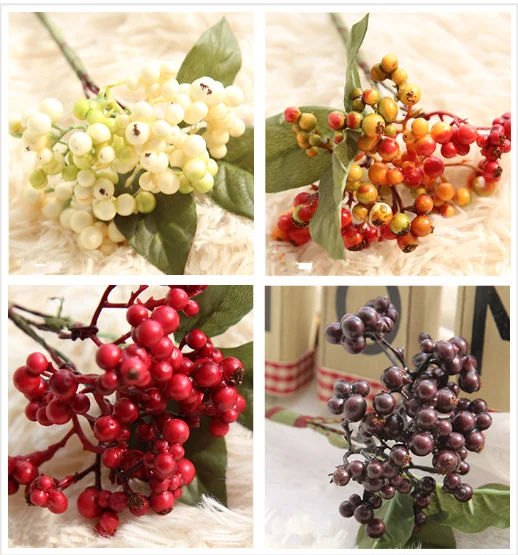 Home Furnishing artificial flowers artificial flowers Christmas beans branches berry fake flowers wedding decorations
Home Furnishing artificial flowers artificial flowers Christmas beans branches berry fake flowers wedding decorations