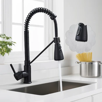 Pull Down Hand Sprayer 360 Degree Rotation Kitchen Faucet ORB/Brushed Nickel/Chrome With Hot and Cold Water Mixer Tap
Pull Down Hand Sprayer 360 Degree Rotation Kitchen Faucet ORB/Brushed Nickel/Chrome With Hot and Cold Water Mixer Tap