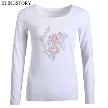 BLINGSTORY Autumn Women Long Sleeve Tee Diamond Floral Cotton Tshirt Big Size Top S-6XL
BLINGSTORY Autumn Women Long Sleeve Tee Diamond Floral Cotton Tshirt Big Size Top S-6XL