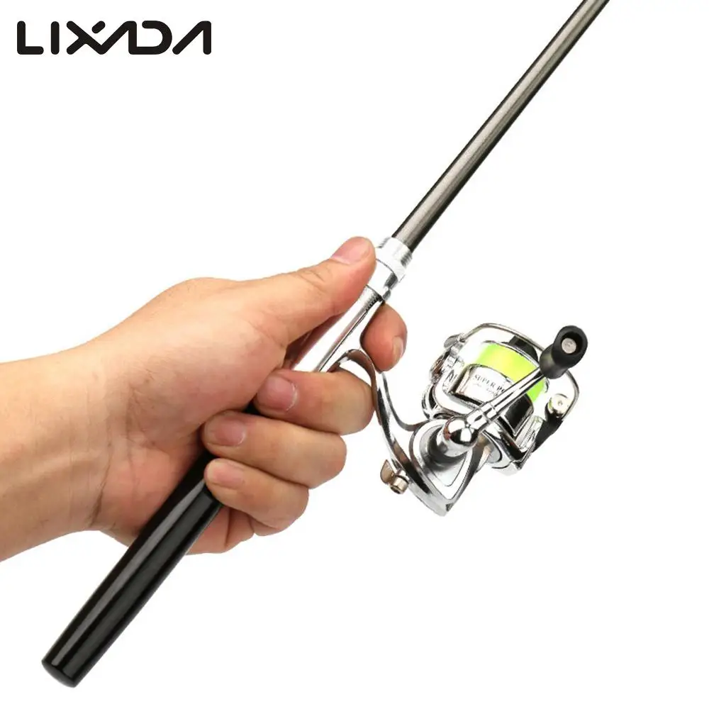 Description Picture 4 of item1M / 1.4M Mini Pocket Pen Shape Aluminum Alloy Fishing Rod Portable Baitcasting Rods Pole + Fishing Reel Set Combos Pesca