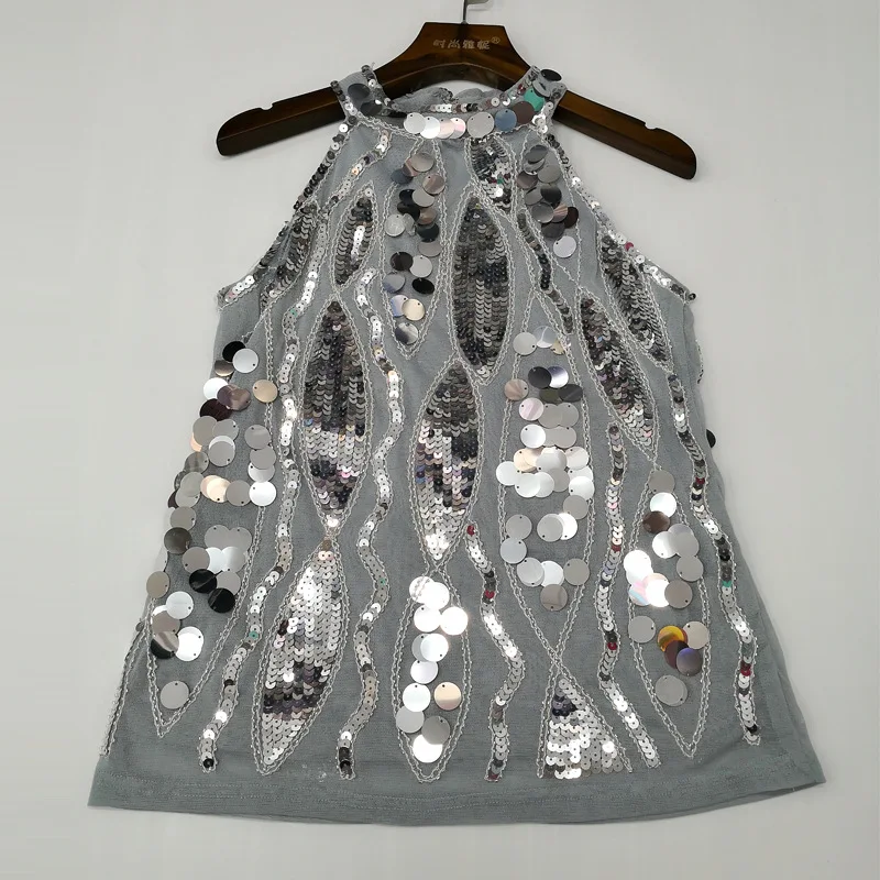 Stunning Women Beaded Sequin Tank Top Sexy Halter Sleeveless Cold Shoulder Short Vest Top with Appliques Festival Raves Clubwear
Stunning Women Beaded Sequin Tank Top Sexy Halter Sleeveless Cold Shoulder Short Vest Top with Appliques Festival Raves Clubwear
