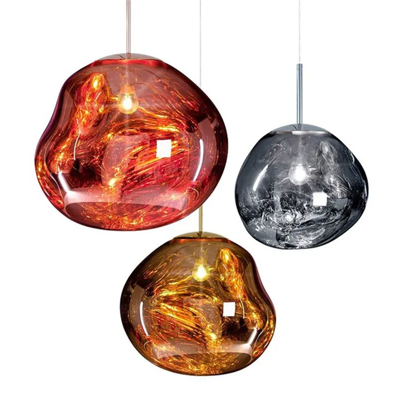 Modern-D30-40CM-Tom-DIXON-Melt-Pendant-Lights-Glass-Lava-Irregular-Silver-Gold-Copper-Mirror-Hang