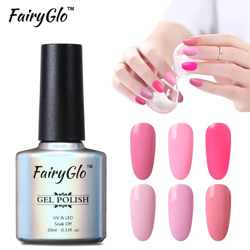 FairyGlo 10ml Pink Series Gel Polish UV Gel Nail Polish Semi Permanent Lucky Gelpolish GelLak Lacquer Top Base Primer Varnish
FairyGlo 10ml Pink Series Gel Polish UV Gel Nail Polish Semi Permanent Lucky Gelpolish GelLak Lacquer Top Base Primer Varnish