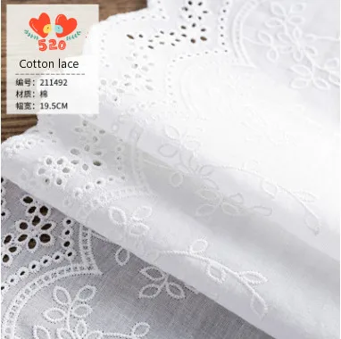 5Yards/pack New cotton strip flower embroidery clothing skirt laceHome textile accessories width 19.5 cm
5Yards/pack New cotton strip flower embroidery clothing skirt laceHome textile accessories width 19.5 cm