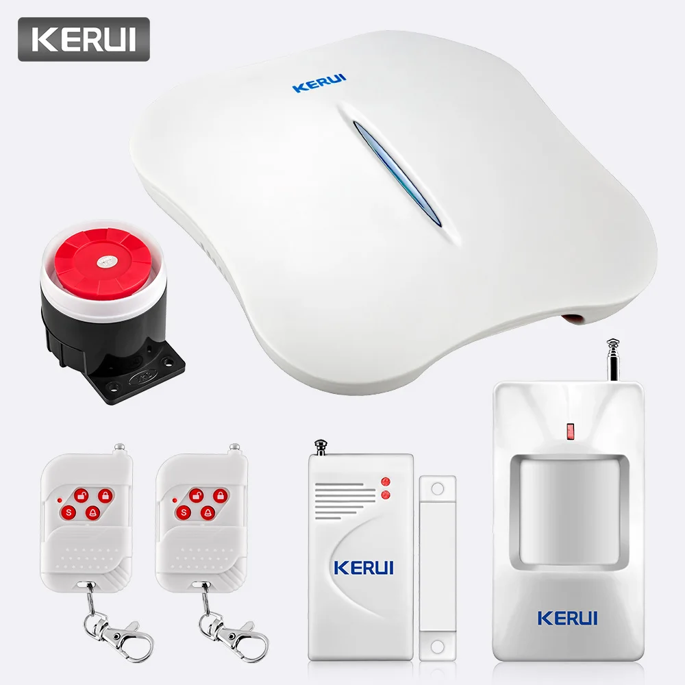 

KERUI W1 Voice Prompt Home Security Wireless WiFi PSTN Anti-theft Alarm System APP Control Linkage Alarm Call SMS Push Alert Kit