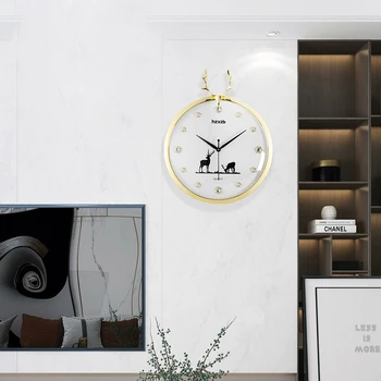 European Style Silent Wall Clock Antlers Circular Hanging Watch Modern Design Metal Pointer Kitchen Wall Watch Horloge Hot Sale
European Style Silent Wall Clock Antlers Circular Hanging Watch Modern Design Metal Pointer Kitchen Wall Watch Horloge Hot Sale