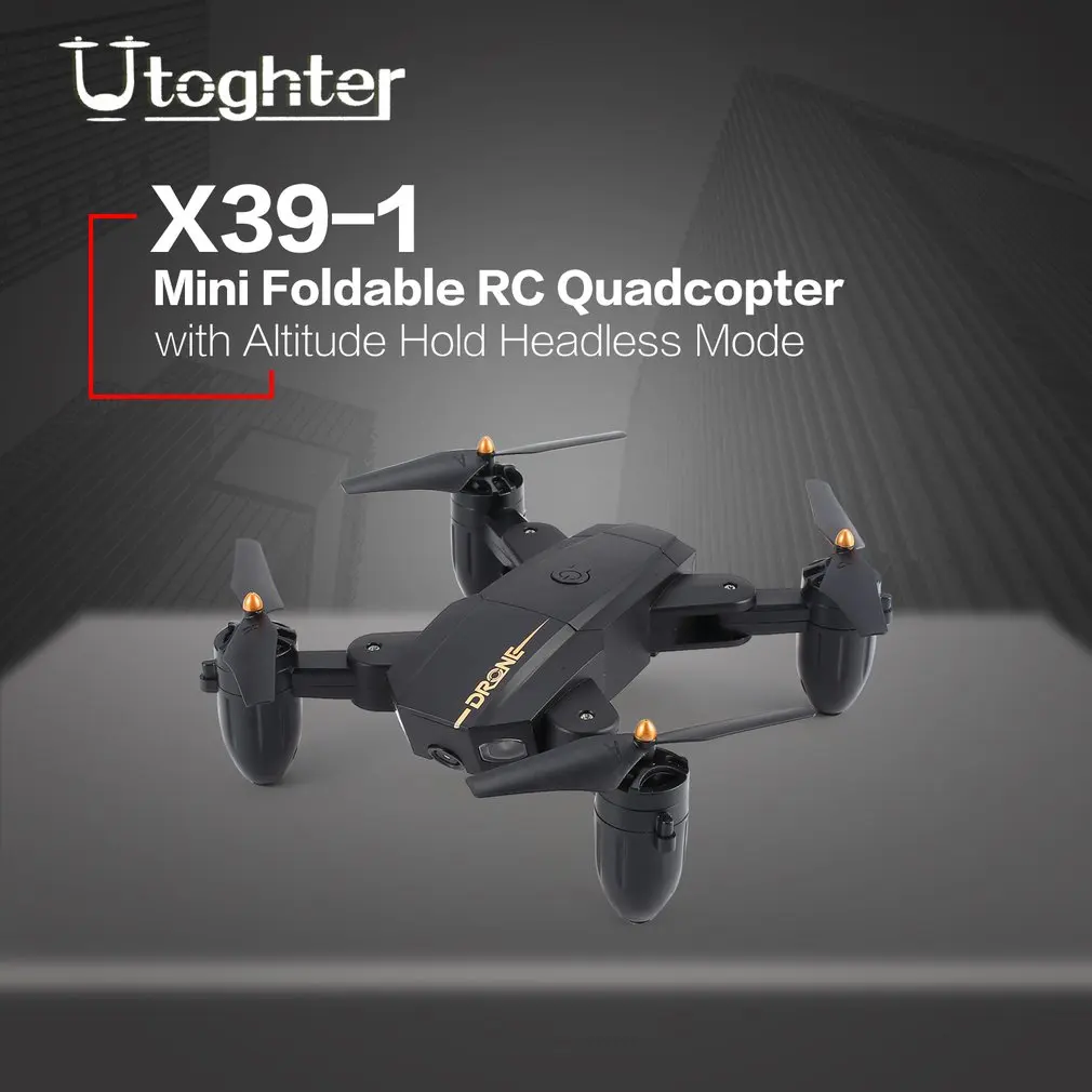 Utoghter X39-1 Mini FPV Foldable RC Drone Smart RC Quadcopter with Altitude Hold Headless Mode 3D Flips RC Helicopter Model ToyS
Utoghter X39-1 Mini FPV Foldable RC Drone Smart RC Quadcopter with Altitude Hold Headless Mode 3D Flips RC Helicopter Model ToyS