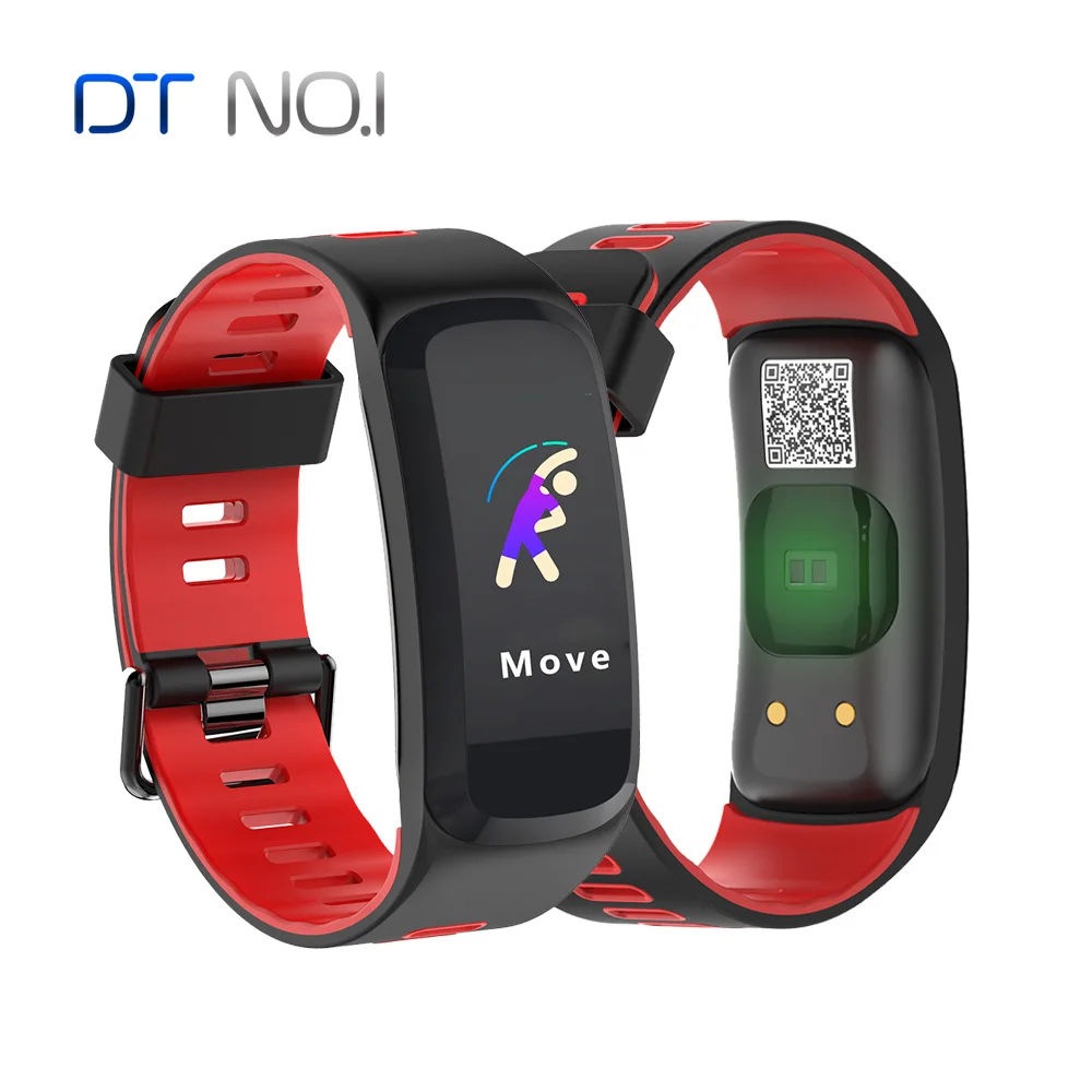 

DT No.1 F4 Smart Bracelet Bluetooth 4.0 IP68 Sport Fitness Blood Pressure Blood Oxygen Heart Rate Wristband For IOS Android