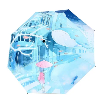 Literary Art 3Folding Umbrella Anime Anti UV Sunshade Umbrella Sun Protection Parasol Rain/Sun Umbrella For Girls Unique Gift
Literary Art 3Folding Umbrella Anime Anti UV Sunshade Umbrella Sun Protection Parasol Rain/Sun Umbrella For Girls Unique Gift