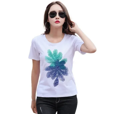 2019 summer round collar printed cultivate one's morality short sleeve T-shirt elastic average size female T-shirt Han edition
2019 summer round collar printed cultivate one's morality short sleeve T-shirt elastic average size female T-shirt Han edition