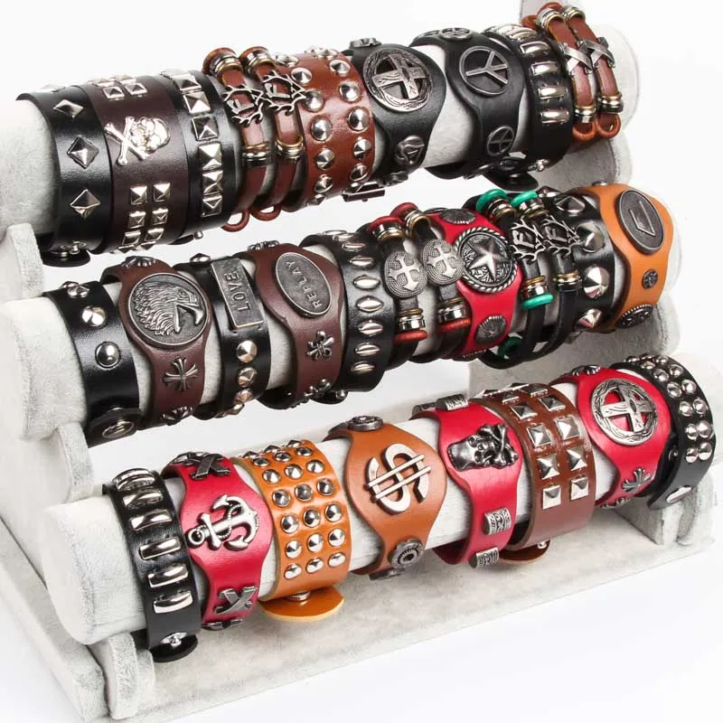 30pcs Men's Women's Fashion Jewelry Party leather bracelets vintage Copper alloy bangle wristband wholesale lots bulk
30pcs Men's Women's Fashion Jewelry Party leather bracelets vintage Copper alloy bangle wristband wholesale lots bulk