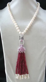 Hot sale new Style >freshwater pearl white round 9-10mm &red leopard necklace 20"
Hot sale new Style >freshwater pearl white round 9-10mm &red leopard necklace 20"