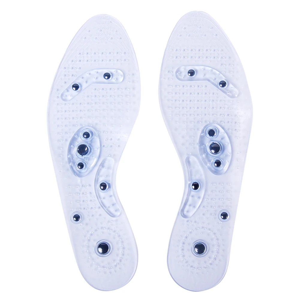 1 пара Дышащие стельки для обуви массажные магнитные акупунктурные подушечки
