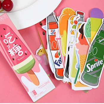 30Pcs/Pack New Creative Sweet Candy Ice Drink Paper Bookmark Stationery Bookmarks Message Card Office School Supplies E2019
30Pcs/Pack New Creative Sweet Candy Ice Drink Paper Bookmark Stationery Bookmarks Message Card Office School Supplies E2019
