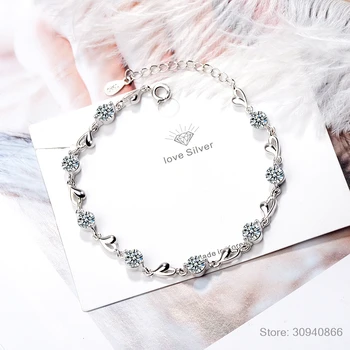 Silver 925 Jewelry Bracelets For Women Aquamarine 925 Sterling Silver Heart Charm Bracelets Party Anniversary Jewelry
Silver 925 Jewelry Bracelets For Women Aquamarine 925 Sterling Silver Heart Charm Bracelets Party Anniversary Jewelry