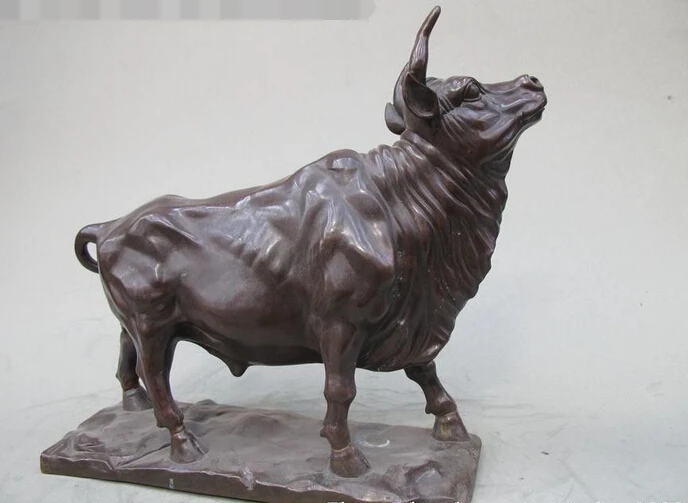 wholesale factory 12"Chinese Classical Pure Bronze carve Ox Bull Bison Lucky Royal Deco Statue
wholesale factory 12"Chinese Classical Pure Bronze carve Ox Bull Bison Lucky Royal Deco Statue