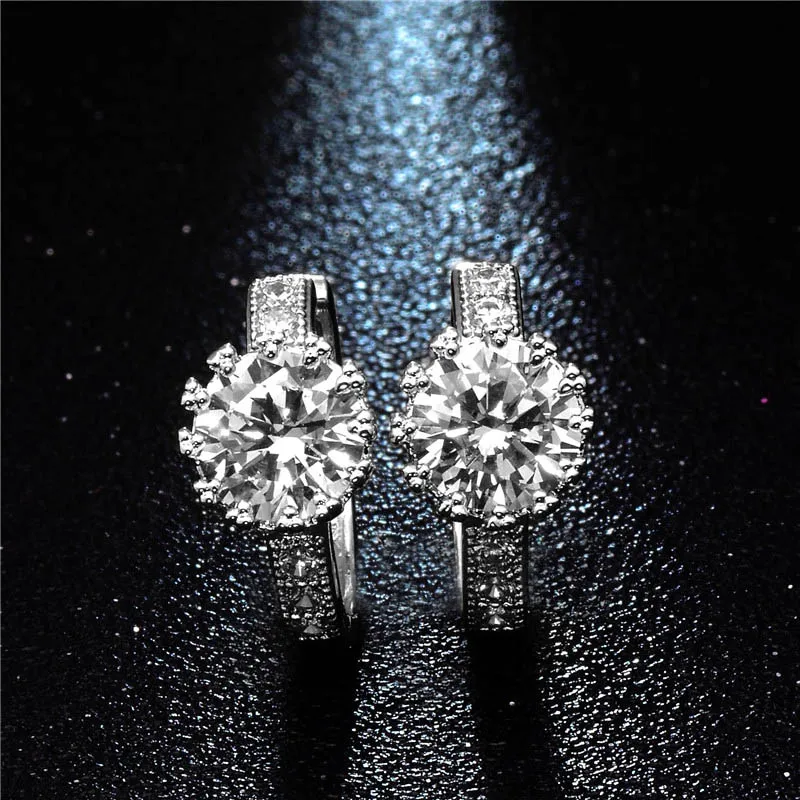 H:HYDE Silver Vintage Fashion Hoop Earrings brinco Jewelry Unique Round Small Crystal Hoop Earring For Women Wedding
H:HYDE Silver Vintage Fashion Hoop Earrings brinco Jewelry Unique Round Small Crystal Hoop Earring For Women Wedding