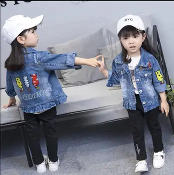 Girls denim jacket spring and autumn 2018 new Korean version of children's clothing cartoon embroidered baby jacket jeans
Girls denim jacket spring and autumn 2018 new Korean version of children's clothing cartoon embroidered baby jacket jeans
