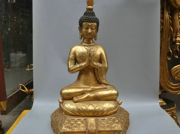 23" Thailand Temple Shakyamuni Amitabha Buddha Bronze Statue
23" Thailand Temple Shakyamuni Amitabha Buddha Bronze Statue