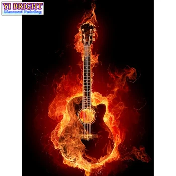 5D Diy diamond painting cross stitch "Rock Fire Guitar" Full Round Diamond embroidery Needlework Rhinestone Mosaic Crafts 1125
5D Diy diamond painting cross stitch "Rock Fire Guitar" Full Round Diamond embroidery Needlework Rhinestone Mosaic Crafts 1125