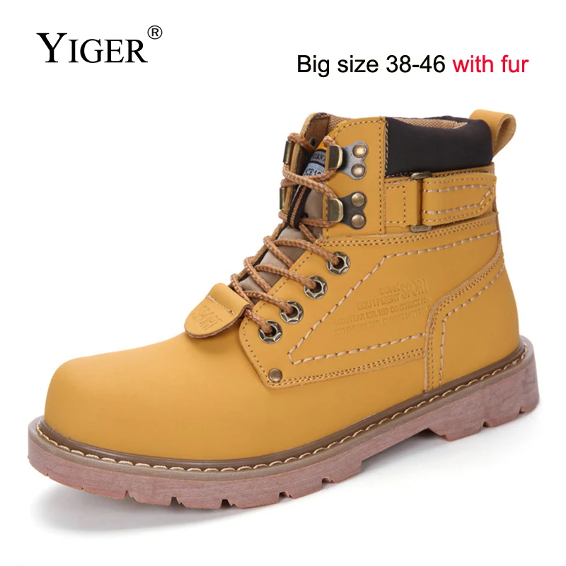 YIGER New Men's Martins Boots Genuine Leather Men Desert boots Male and female tooling shoes Big Size 38-46 Winter plus fur 0190
YIGER New Men's Martins Boots Genuine Leather Men Desert boots Male and female tooling shoes Big Size 38-46 Winter plus fur 0190