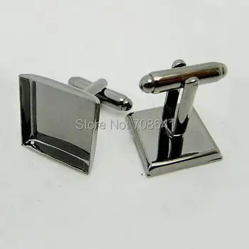 Blank Cufflinks Settings with Square Deep Wall Bezel Cabochons Bases Men's Metal Cuff links Findings Gunmetal Black tone Plated
Blank Cufflinks Settings with Square Deep Wall Bezel Cabochons Bases Men's Metal Cuff links Findings Gunmetal Black tone Plated