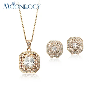 MOONROCY Free Shipping Jewelry Rose Gold Color Fashion Cute Cubic Zirconia crystal necklace and earrings set lovers for women
MOONROCY Free Shipping Jewelry Rose Gold Color Fashion Cute Cubic Zirconia crystal necklace and earrings set lovers for women
