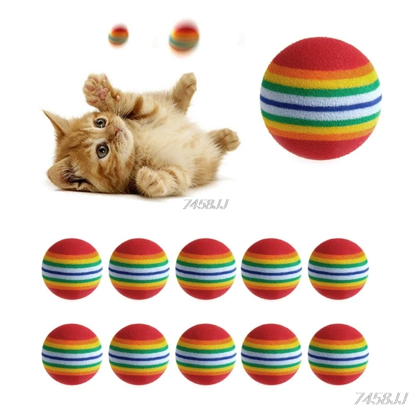 10Pcs Colorful Cat Toy Ball Interactive Cat Toys Play Chewing Rattle Scratch Natural Foam Ball Training Pet Supplies Z03
10Pcs Colorful Cat Toy Ball Interactive Cat Toys Play Chewing Rattle Scratch Natural Foam Ball Training Pet Supplies Z03