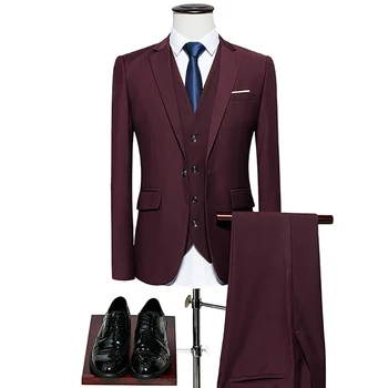 Men's suit 3 piece set wedding business official / groom groomsmen banquet solid color classic blazer (coat vest pants) suits
Men's suit 3 piece set wedding business official / groom groomsmen banquet solid color classic blazer (coat vest pants) suits