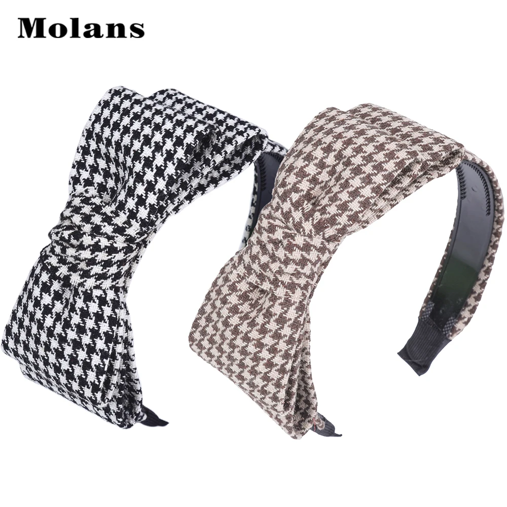 MOLANS New Fashion Fabric Bow Knot Houndstooth Hairbands Women Hair Accessories Temperament Headband for Girls Headwear
MOLANS New Fashion Fabric Bow Knot Houndstooth Hairbands Women Hair Accessories Temperament Headband for Girls Headwear