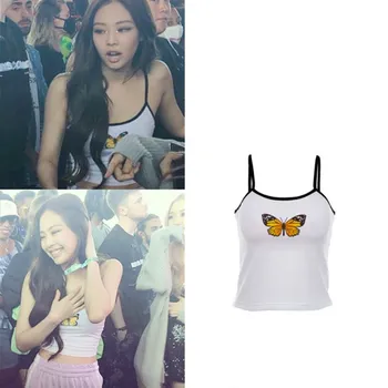 kpop Korean Celebrity the same streetwear sexy Butterfly print slim t shirt women Korean cotton bottoming tee shirt female tops
kpop Korean Celebrity the same streetwear sexy Butterfly print slim t shirt women Korean cotton bottoming tee shirt female tops