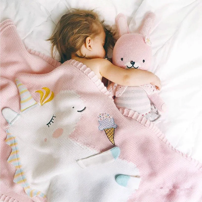 Cute Unicorn Soft Knitted Baby Blankets Throws for Stroller Beds Sofa Newborn Infant Swaddle Blanket Wraps Kids Bedding Blankets
Cute Unicorn Soft Knitted Baby Blankets Throws for Stroller Beds Sofa Newborn Infant Swaddle Blanket Wraps Kids Bedding Blankets
