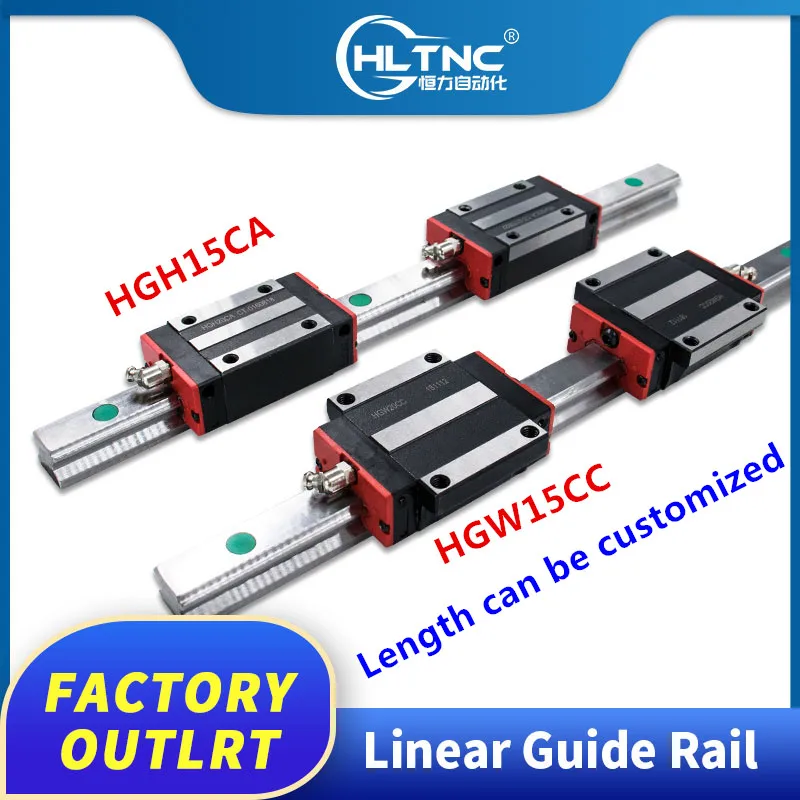 

100% size New HIWIN linear guide rail HGR15 with 4 pcs of linear block carriage HGH15CA or HGW15CA hgh15 for 3040 CNC parts