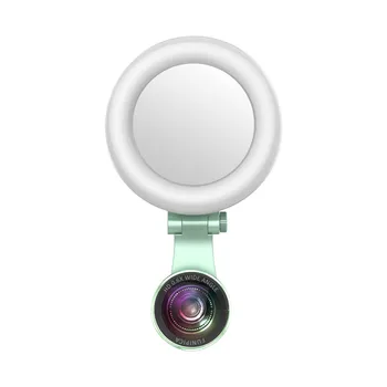 Rechargeable Selfie Ring Fill-in Light Lamp Phone Camera Lens with Makeup Mirror Wide Angle Macro Lens LED Adjustable Brightness
Rechargeable Selfie Ring Fill-in Light Lamp Phone Camera Lens with Makeup Mirror Wide Angle Macro Lens LED Adjustable Brightness