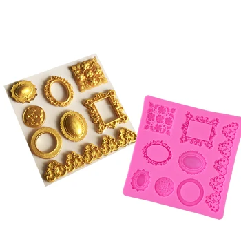 Frame Cake Border Silicone Molds Gem Jewelry Relief Fondant Cake Decorating Tools Gumpaste Chocolate Candy Moulds T1167
Frame Cake Border Silicone Molds Gem Jewelry Relief Fondant Cake Decorating Tools Gumpaste Chocolate Candy Moulds T1167