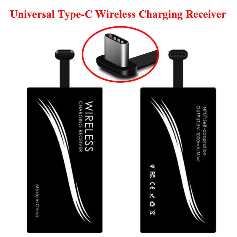 Type C USB 3.1 Qi Wireless Charger Power Charging Receiver For Huawei P9/P9 Plus LG G5/G6 Xiaomi 4C 4S 5 HTC 10 Cell Phone