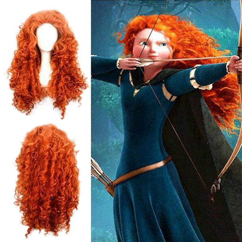 Movie Brave Princess Merida Cosplay Costumes Mei lida Long Curly Synthetic Wigs Hair Halloween Party Role Play Wigs For Women
Movie Brave Princess Merida Cosplay Costumes Mei lida Long Curly Synthetic Wigs Hair Halloween Party Role Play Wigs For Women