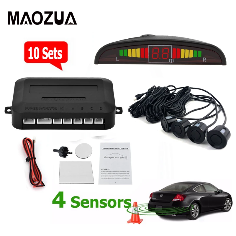 Auto Car Parktronic Sensors LED Parking Sensors 4 Sensors Reverse Backup Car Parking Radar Monitor System Backlight Display
Auto Car Parktronic Sensors LED Parking Sensors 4 Sensors Reverse Backup Car Parking Radar Monitor System Backlight Display