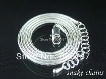 100pcs Free Shipping 1.5mm 16/18/20 Inch Shiny Silver Plated Snake Chain With Clasp For Necklace Pendant Jewelry Making
100pcs Free Shipping 1.5mm 16/18/20 Inch Shiny Silver Plated Snake Chain With Clasp For Necklace Pendant Jewelry Making