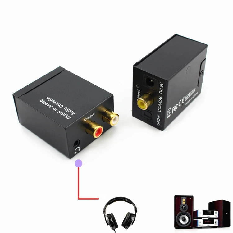 Digital to Analog Audio Converter Amplifier Decoder Optical Fiber Coaxial Signal to Analog Stereo Audio Adapter 3.5MM Jack 2xRCA
Digital to Analog Audio Converter Amplifier Decoder Optical Fiber Coaxial Signal to Analog Stereo Audio Adapter 3.5MM Jack 2xRCA