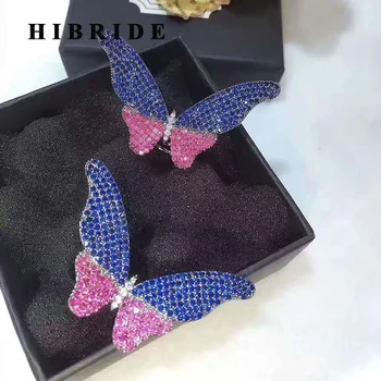 HIBRIDE Blue&Purple Big Butterfly Adjustable Women Rings Micro 2 CZ Stone Prong Setting Engagement Ring For Party Gifts R-151
HIBRIDE Blue&Purple Big Butterfly Adjustable Women Rings Micro 2 CZ Stone Prong Setting Engagement Ring For Party Gifts R-151