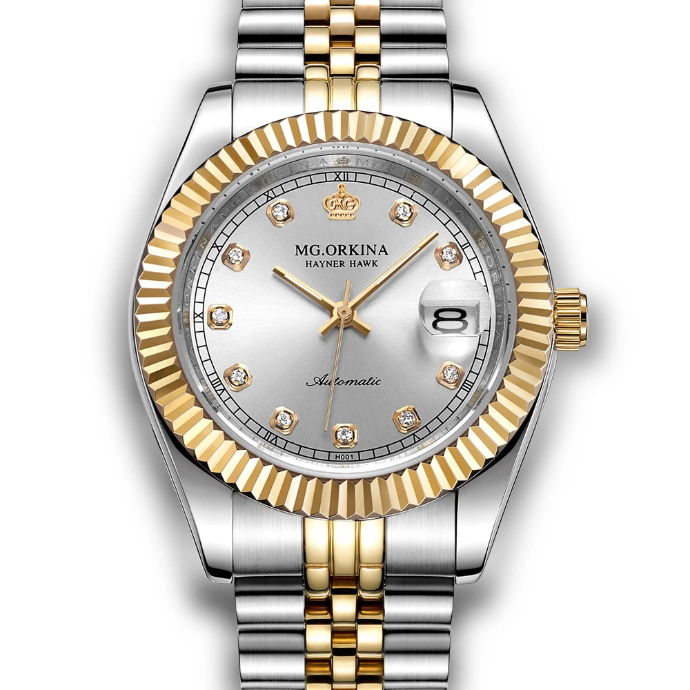 ORKINA Men's Business Watches Luxury Golden Bezel Auto Date Male Clock Mechanical Automatic Wrist Dress Watches Heren Horloges
ORKINA Men's Business Watches Luxury Golden Bezel Auto Date Male Clock Mechanical Automatic Wrist Dress Watches Heren Horloges