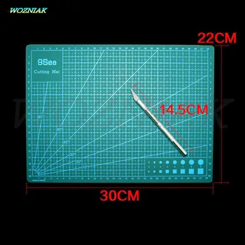 Wozniak A4 Cutting Mat 30cm x 22cm Manual DIY Tool Cutting Board Double-sided Available Self-healing Cutting Repair Pad + knife
Wozniak A4 Cutting Mat 30cm x 22cm Manual DIY Tool Cutting Board Double-sided Available Self-healing Cutting Repair Pad + knife